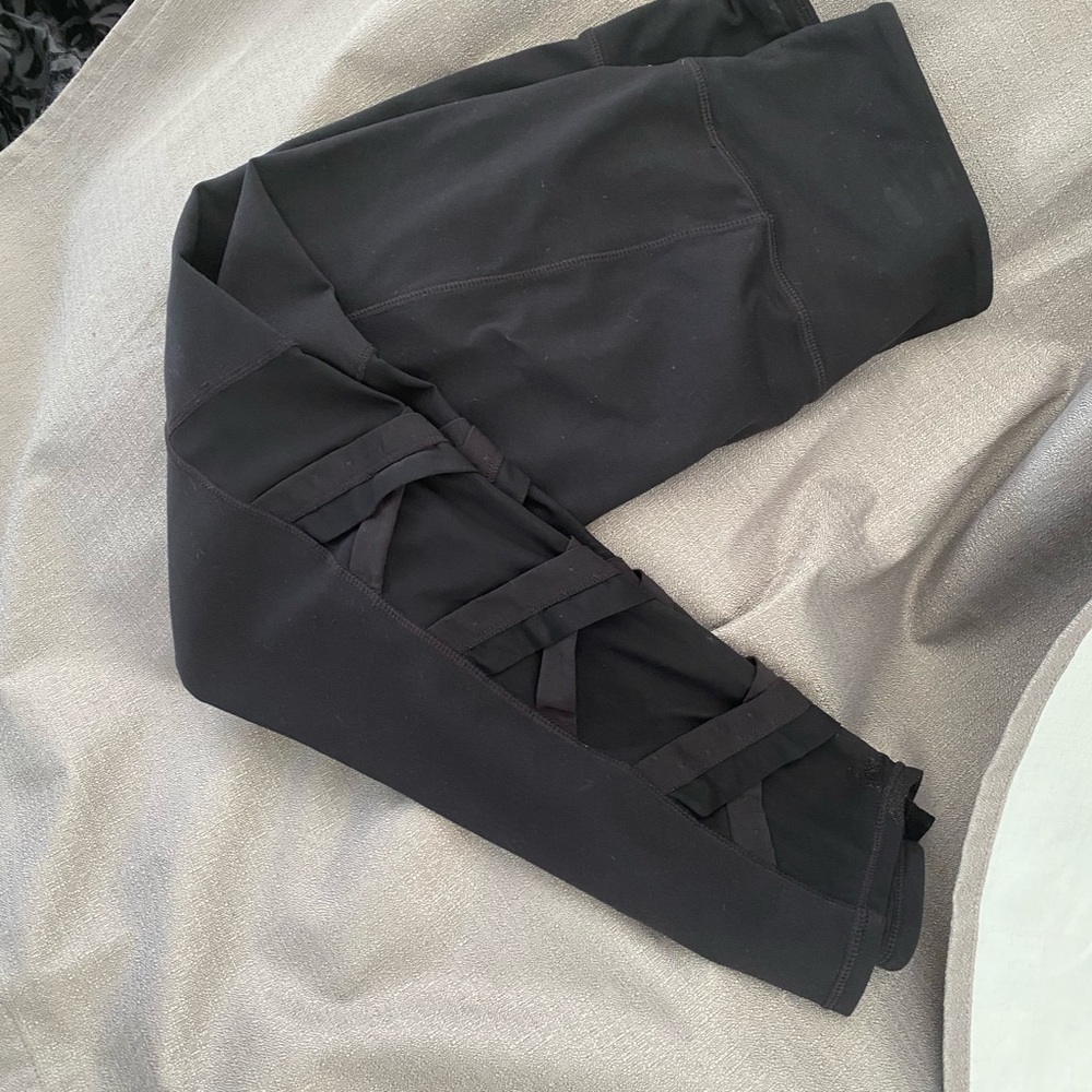 Athleta Black Leggings with Side Cutouts
